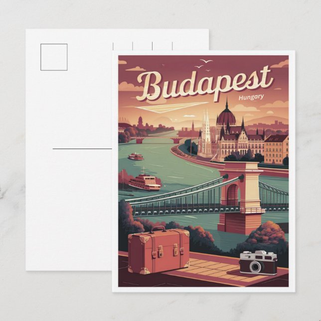 budapest hungary vintage local woman Gifts Postcard (Front/Back)