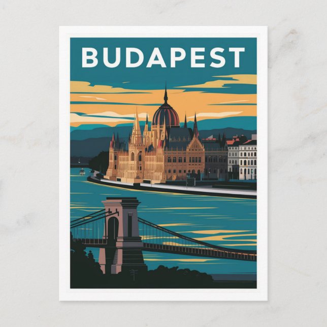 Budapest Hungary  Vintage Travel Postcard (Front)