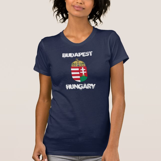 Budapest, Hungary with coat of arms T-Shirt (Front)