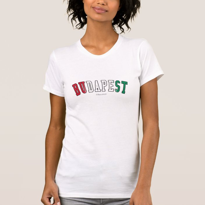 Budapest in Hungary National Flag Colors Shirt