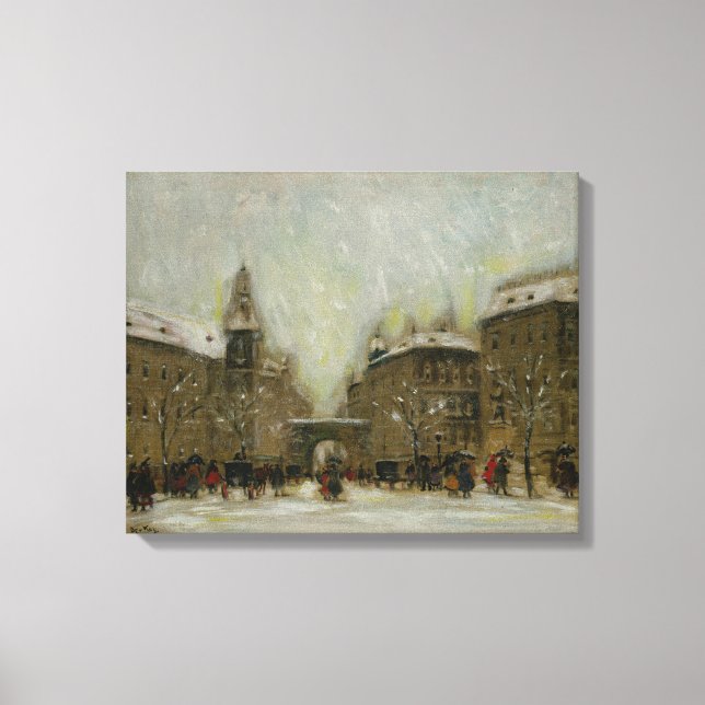 Budapest in the Snow Canvas Print (Front)