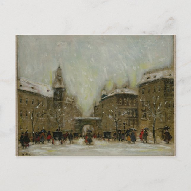 Budapest in the Snow Postcard (Front)