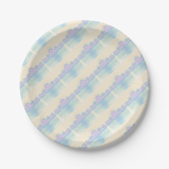 Budapest Parliament Building Hungary Paper Plates (Front)