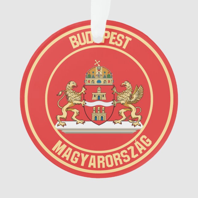 Budapest Round Emblem Ornament (Front)