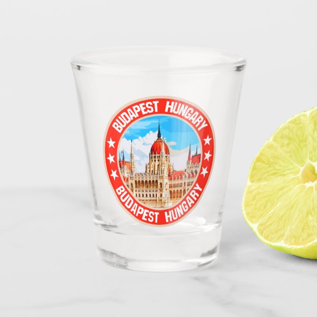 Budapest                                           shot glass (Front)