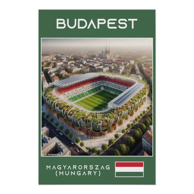 Budapest Stadium - Hungary - Ecological Design Poster (Front)
