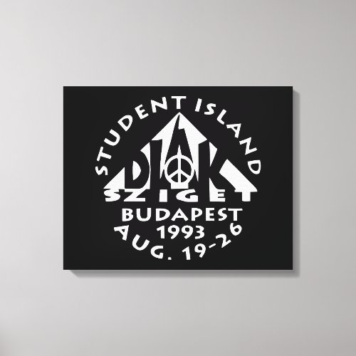 Budapest Student Island Diak Sziget Rock poster Canvas Print