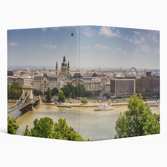 Budapest Summer Cityscape, Hungary Travel Photo Binder (Background)