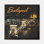Budapest, The Chain Bridge from The Buda Castle Magnet