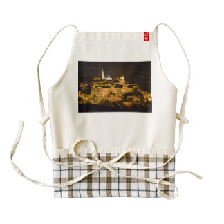 Budapest, The Royal Palace (Buda Castle) at night Zazzle HEART Apron