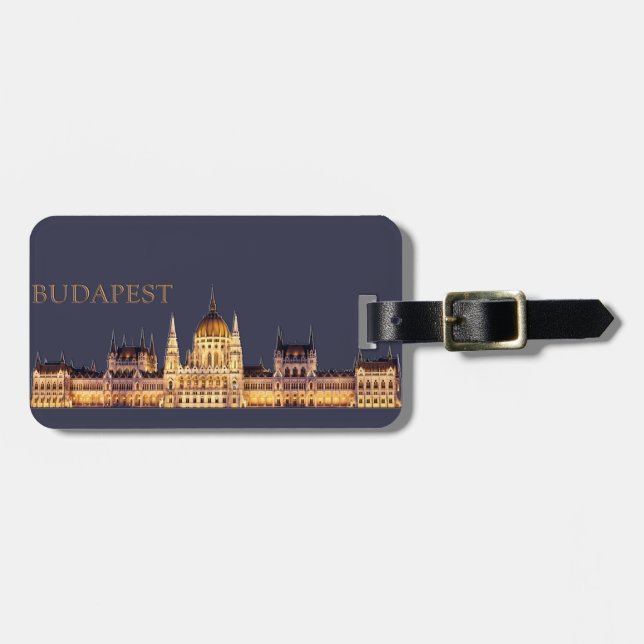 Budapest Travel Souvenir Luggage Tag (Front Horizontal)