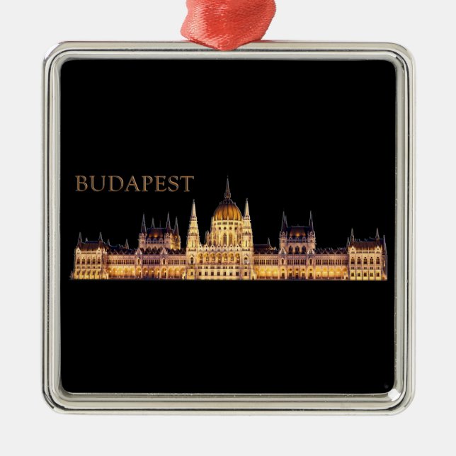 Budapest Travel Souvenir Metal Ornament (Front)