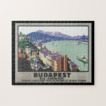 Budapest Via Harwich_vintage Travel Poster Jigsaw Puzzle at Zazzle