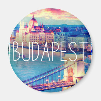Budapest, vintage poster magnet