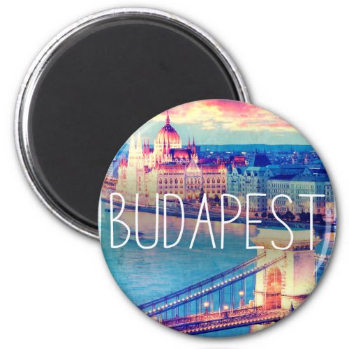 Budapest vintage poster magnet