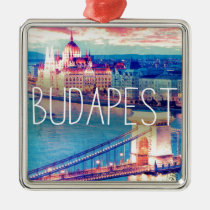 Budapest, vintage poster metal ornament