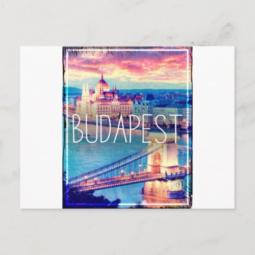 Budapest vintage poster postcard