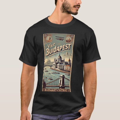 Budapest Vintage Travel Poster