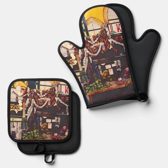 Budapest's Best Brunch Oven Mitt & Pot Holder Set (Front/Back)