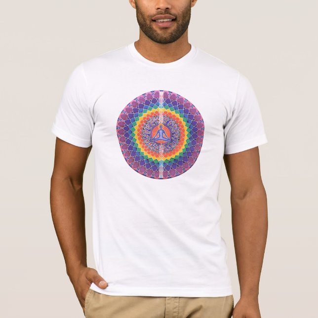 budda mandala Rainbow Peace Shirt (Front)