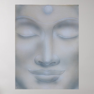 buddah face meditation poster
