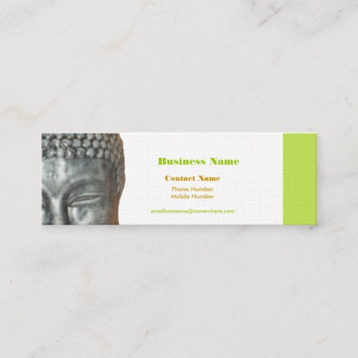 Customizable Buddah head, gold, black business card