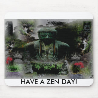 BUDDAH JUNGLE, HAVE A ZEN DAY! MOUSE PAD