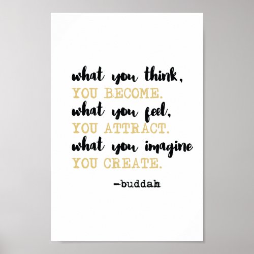 Buddah What You Think You Become Poster