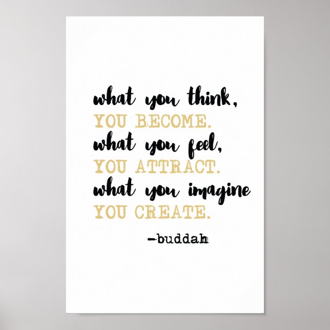 Buddah What You Think You Become Poster (Front)