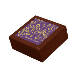 Budded Crosses with 12 Faux Amethysts - Gift Box