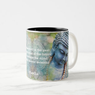 Buddha Abstract Watercolor Customized Quote Two-T Two-Tone Coffee Mug