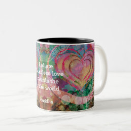 Buddha Abstract Watercolor Customized Quote Two-Tone Coffee Mug