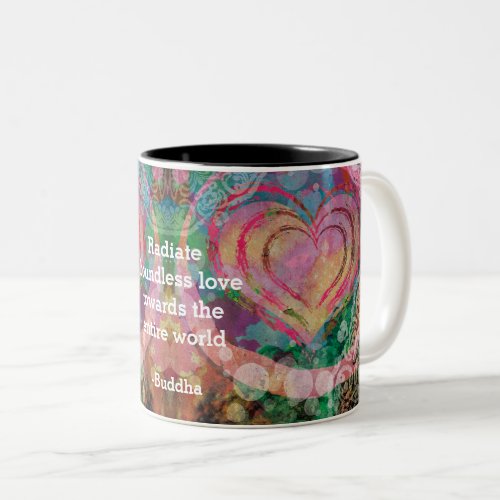 Buddha Abstract Watercolor Customized Quote Two_Tone Coffee Mug