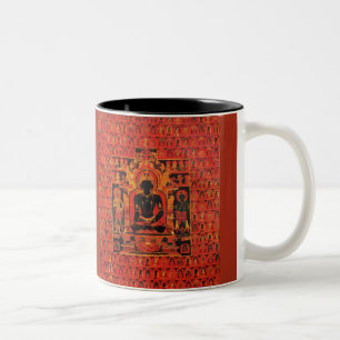 Buddha Akshobhya Tibetan Buddhist Thangka Art Two-Tone Coffee Mug