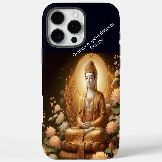 Buddha amid lotus flowers. Case-Mate iPhone case (Back)