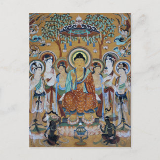 Buddha and Bodhisattvas Dunhuang Mogao Caves Art Postcard