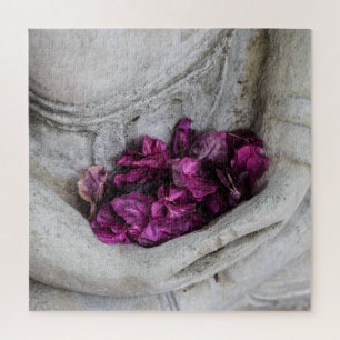 "BUDDHA AND ROSE PETALS" JIGSAW PUZZLE