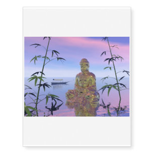 buddha and sky blue temporary tattoos