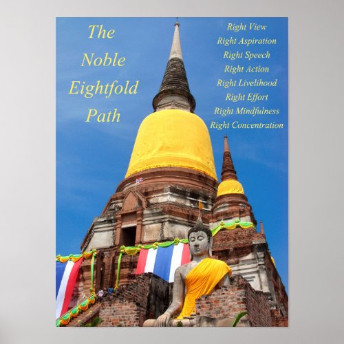 Buddha and the Noble Eightfold Path Poster