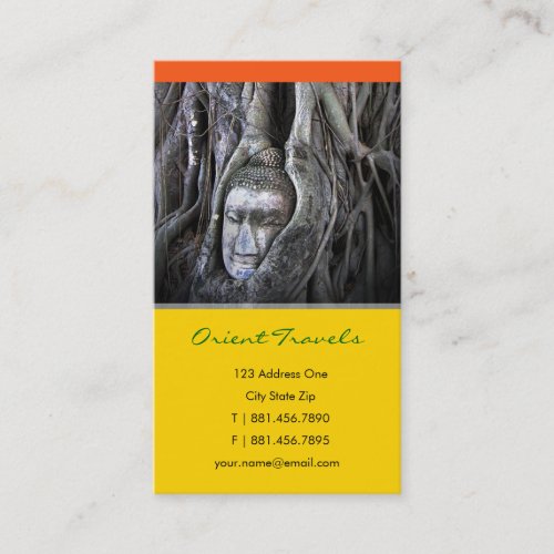 Buddha And The Tree Buddhism Thailand Photography Business Card