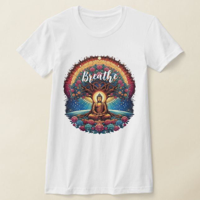 Buddha and the Tree of Life T-Shirt (Laydown)