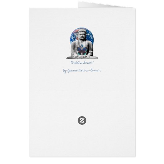 Buddha Awaits Blank Card (Back)