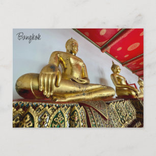 buddha bangkok wat pho  postcard