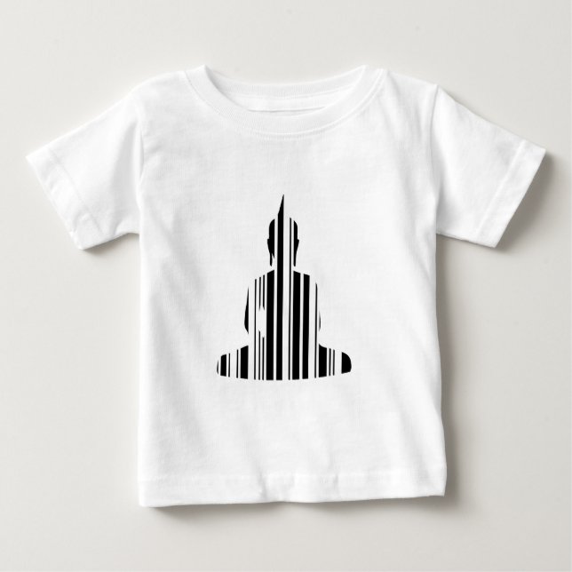 BUDDHA BAR CODE Buddhist Barcode Pattern Design Baby T-Shirt (Front)