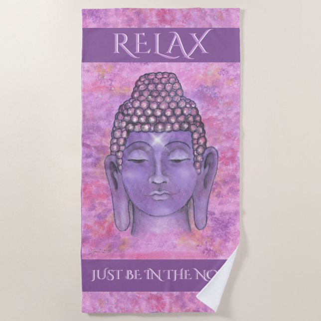 Buddha Beach Towel (text customizable) (Front)