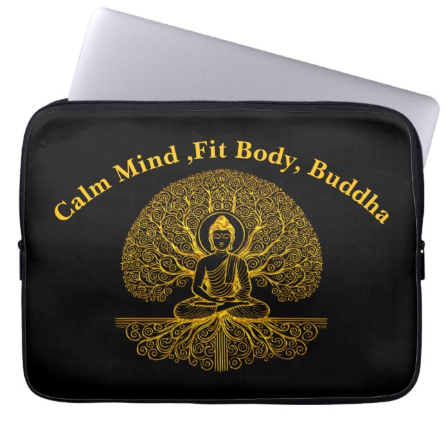 Buddha Beneath Sacred Tree  Laptop Sleeve (Front)