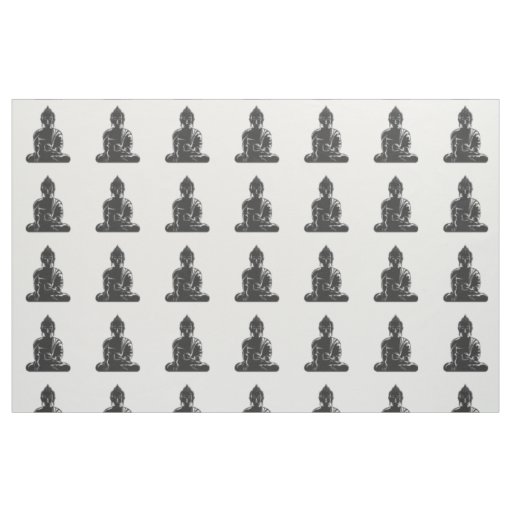 Buddha,black on white,buddhism,peace,zen,yoga,yogi fabric