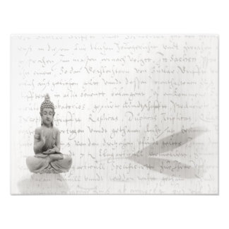 Buddha Black White Design Photo Print