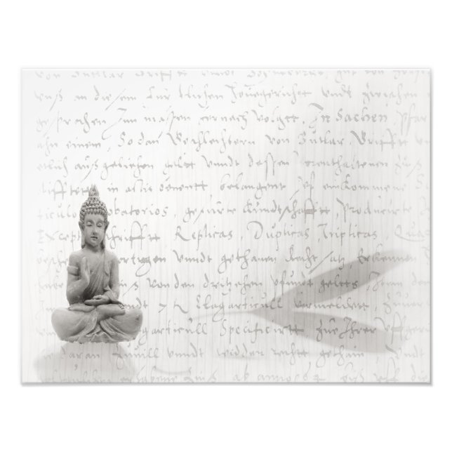 Buddha Black White Design Photo Print (Front)