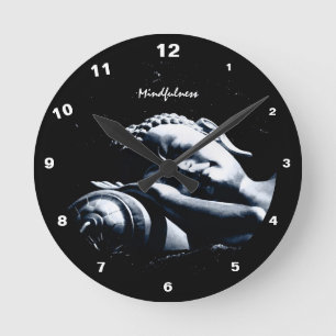 Buddha Blessings & Mindfulness /Sleeping Buddha Round Clock